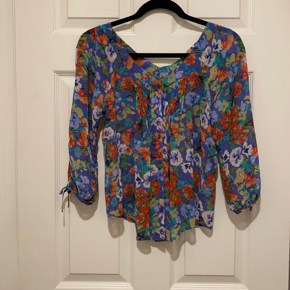 Colorful floral top